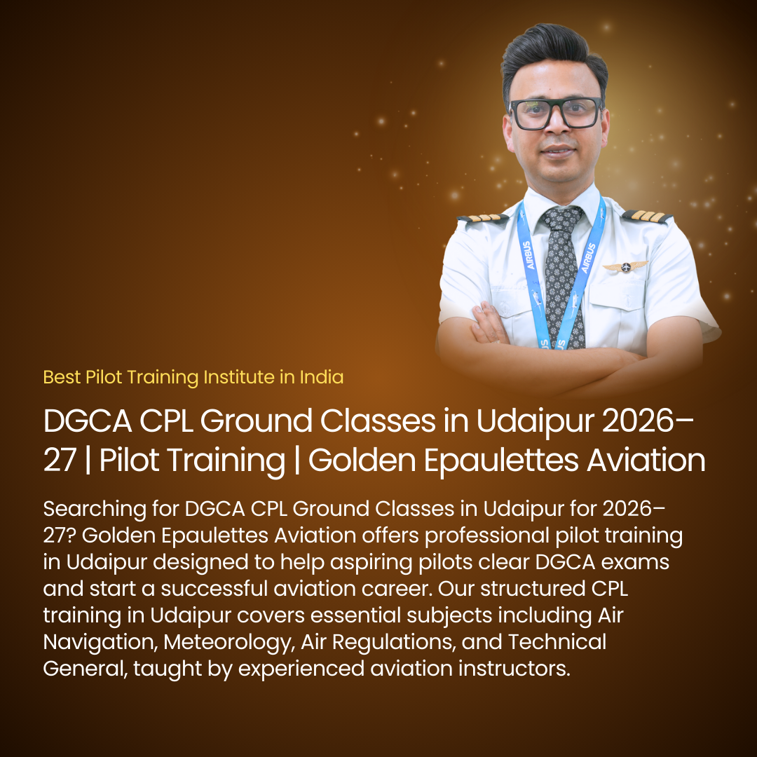 DGCA CPL Ground Classes in Udaipur 2026–27 | Pilot Training | Golden Epaulettes Aviation